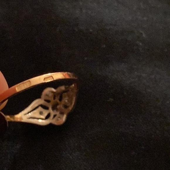 Dimond Ring Vintage style with Diamonds 14k solid Gold “arch” - Picture 4 of 4